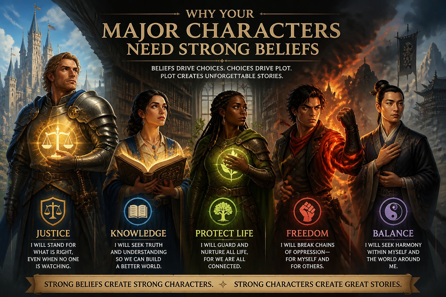 Why your major characters need strong beliefs