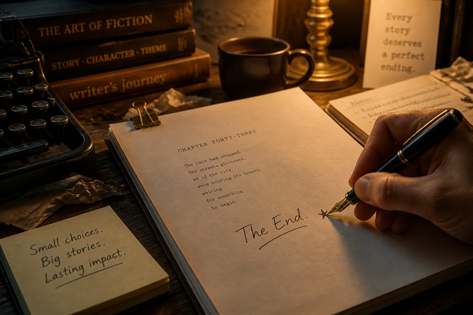 The tiny final action that makes your novel memorable